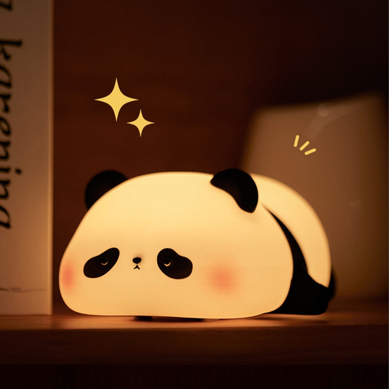 Luminária De Silicone Noturna Sensor De Toque Panda Fofa Recarregável De USB ATP5