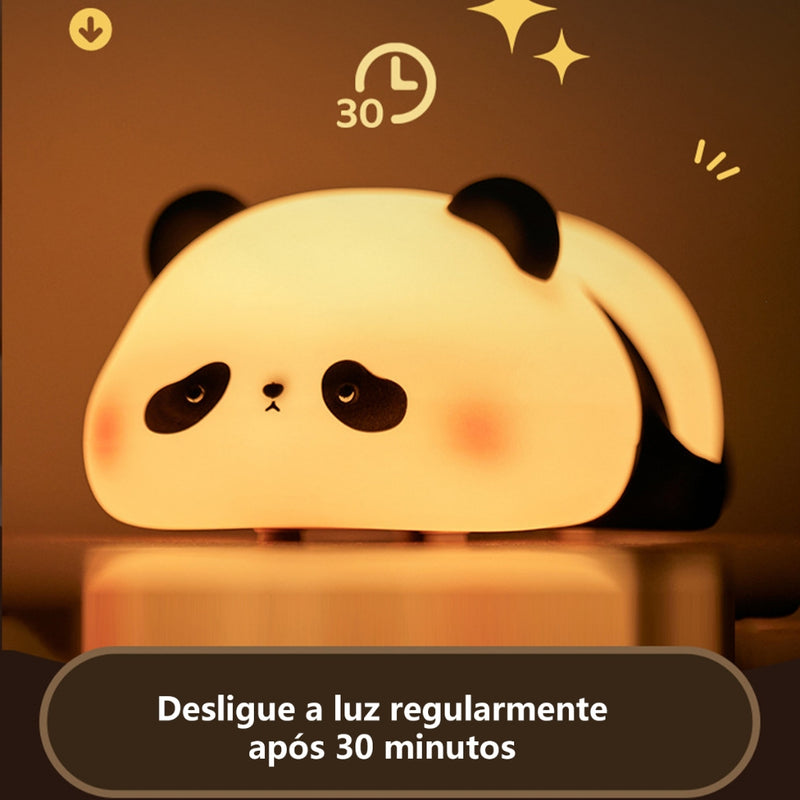 Luminária De Silicone Noturna Sensor De Toque Panda Fofa Recarregável De USB ATP5