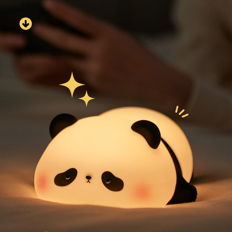 Luminária De Silicone Noturna Sensor De Toque Panda Fofa Recarregável De USB ATP5