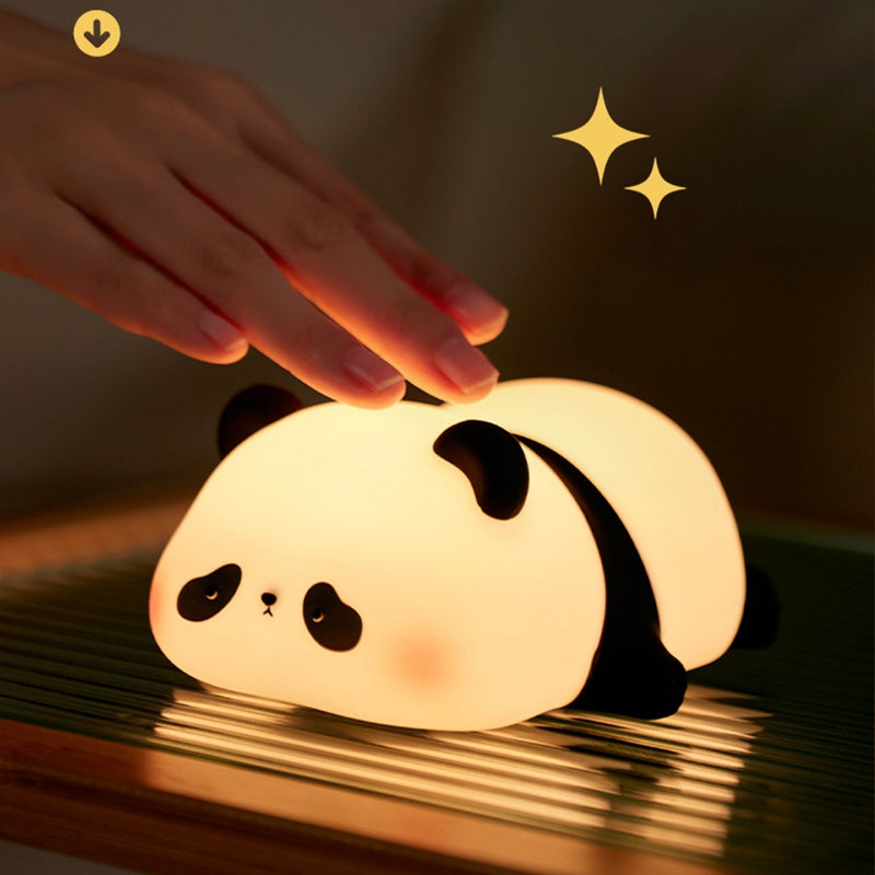 Luminária De Silicone Noturna Sensor De Toque Panda Fofa Recarregável De USB ATP5