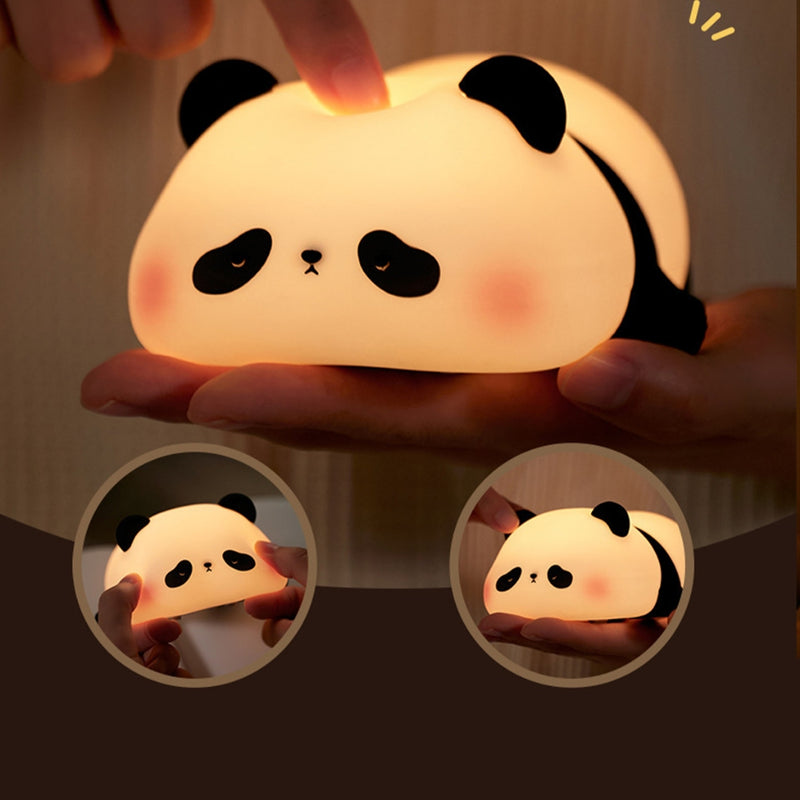 Luminária De Silicone Noturna Sensor De Toque Panda Fofa Recarregável De USB ATP5