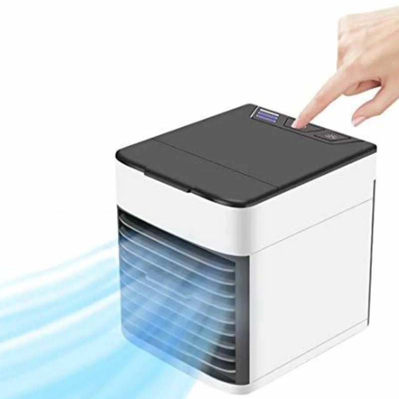 Mini Ar Condicionado Portátil Cooler Umidificador Climatizador Luz Led Clima Artic 3 Velocidades Refrigerador Pessoal