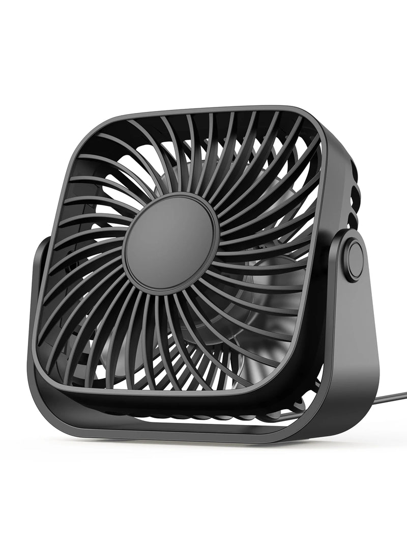 Mini-Ventilador portátil para camping, 3 velocidades, silencioso, para mesa, mesa, pessoal, ajuste de 360 °, para quarto e casa, 4 polegadas PAGUE NA ENTREGA