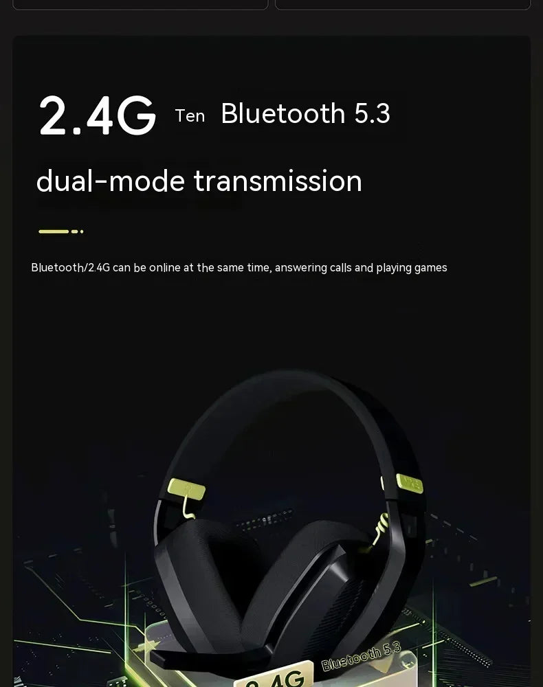 Dual Mode Wireless Gaming Headphone, Vgn Vxe, Sirene V1, Bluetooth, Bateria de longa duração, Personalizar, Redução de Ruído, PC Gamer