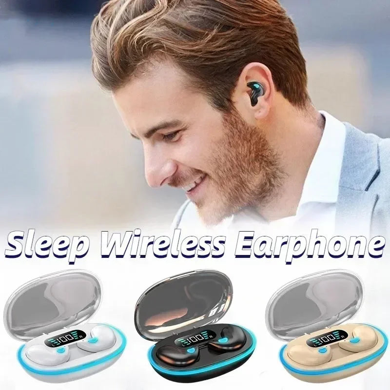 X55 Mini Auscultadores Sem Fio, Fones De Ouvido De Dormir, TWS Bluetooth Fone De Ouvido, Fones De Ouvido Com Microfone, HD Chamada, Impermeável, Trabalho