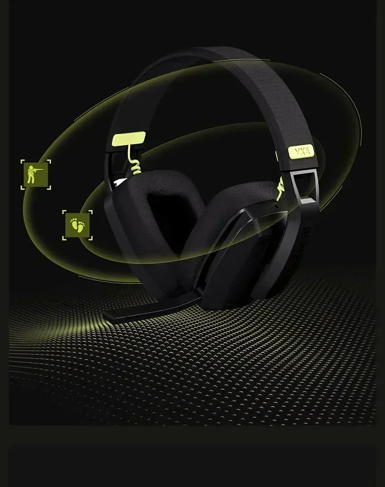 Dual Mode Wireless Gaming Headphone, Vgn Vxe, Sirene V1, Bluetooth, Bateria de longa duração, Personalizar, Redução de Ruído, PC Gamer