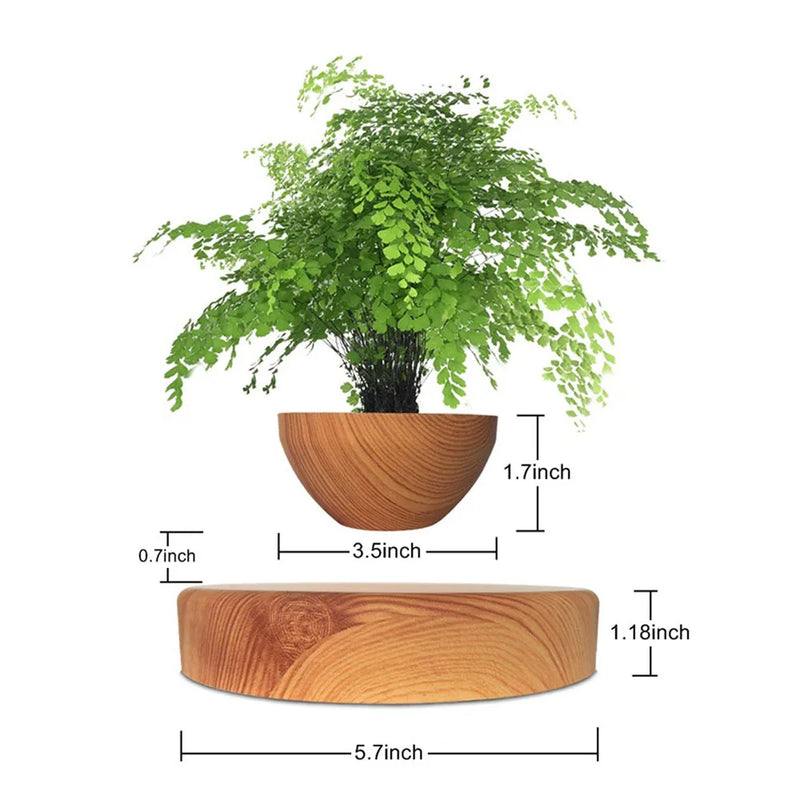 Magnético Levitating Air Bonsai Pot, Vaso De Flor De Rotação, Pote De Flutuação De Suspensão, Casa De Planta Em Vaso, Sem Plantas